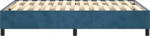 vidaXL vidaXL Łóżko kontynentalne, ciemnoniebieska, 120x200cm obite aksamitem 6