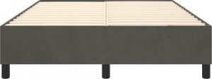 vidaXL vidaXL Łóżko kontynentalne, ciemnoszare, obite aksamitem, 140x190 cm 5
