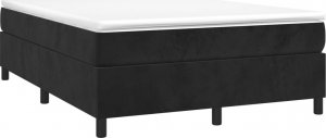 vidaXL vidaXL Łóżko kontynentalne, czarne, obite aksamitem, 140x190 cm 3
