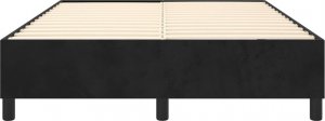 vidaXL vidaXL Łóżko kontynentalne, czarne, obite aksamitem, 140x190 cm 5