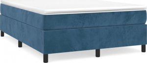 vidaXL vidaXL Łóżko kontynentalne, ciemnoniebieska, 140x190cm obite aksamitem 2