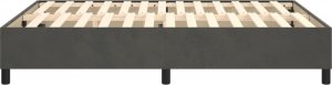 vidaXL vidaXL Łóżko kontynentalne, ciemnoszare, obite aksamitem, 140x200 cm 6
