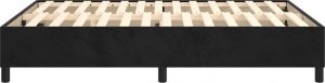 vidaXL vidaXL Łóżko kontynentalne, czarne, obite aksamitem, 140x200 cm 6