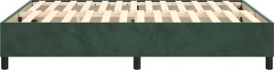 vidaXL vidaXL Łóżko kontynentalne, ciemnozielona, 140x200 cm, obite aksamitem 6