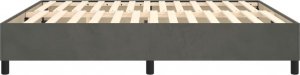 vidaXL vidaXL Łóżko kontynentalne, ciemnoszare, obite aksamitem, 160x200 cm 6