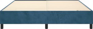 vidaXL vidaXL Łóżko kontynentalne, ciemnoniebieska, 160x200cm obite aksamitem 5