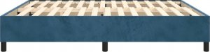 vidaXL vidaXL Łóżko kontynentalne, ciemnoniebieska, 160x200cm obite aksamitem 6