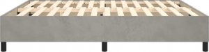 vidaXL vidaXL Łóżko kontynentalne, jasnoszare, 180x200 cm, obite aksamitem 6