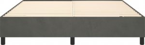 vidaXL vidaXL Łóżko kontynentalne, ciemnoszare, obite aksamitem, 180x200 cm 5