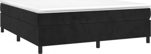 vidaXL vidaXL Łóżko kontynentalne, czarne, obite aksamitem, 180x200 cm 3