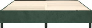 vidaXL vidaXL Łóżko kontynentalne, ciemnozielona, 180x200 cm, obite aksamitem 5