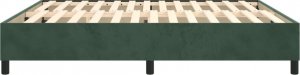vidaXL vidaXL Łóżko kontynentalne, ciemnozielona, 180x200 cm, obite aksamitem 6