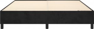 vidaXL vidaXL Łóżko kontynentalne, czarne, obite aksamitem, 200x200 cm 5