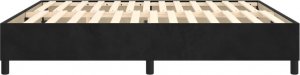 vidaXL vidaXL Łóżko kontynentalne, czarne, obite aksamitem, 200x200 cm 6