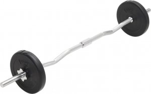 vidaXL Sztanga i hantle z zestawem obciążeń 30 kg 4