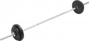 vidaXL Sztanga i hantle z zestawem obciążeń 30 kg 5