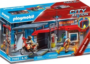 Playmobil PLAYMOBIL 71193 City Action Take Along Fire Station Construction Toy 1