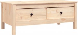 vidaXL Stolik kawowy, 100x50x40 cm, lite drewno sosnowe 2