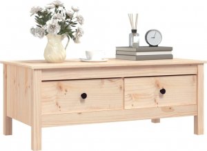vidaXL Stolik kawowy, 100x50x40 cm, lite drewno sosnowe 4