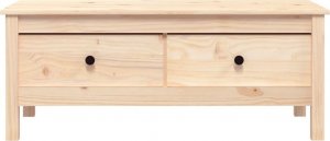 vidaXL Stolik kawowy, 100x50x40 cm, lite drewno sosnowe 6