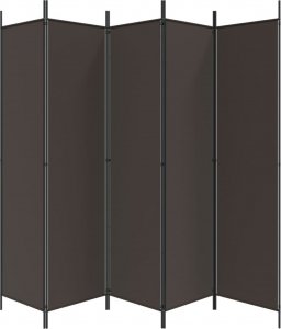 vidaXL vidaXL Parawan 6-panelowy, brązowy, 300x200 cm, tkanina 4