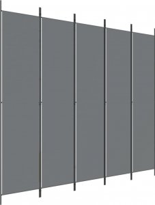 vidaXL vidaXL Parawan 5-panelowy, antracytowy,250x220 cm, tkanina 2