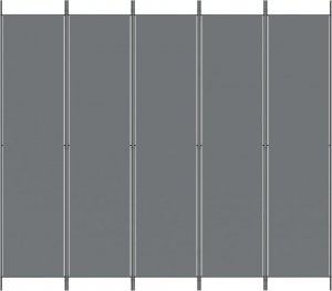 vidaXL vidaXL Parawan 5-panelowy, antracytowy,250x220 cm, tkanina 3