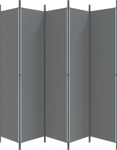vidaXL vidaXL Parawan 5-panelowy, antracytowy,250x220 cm, tkanina 5