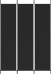 vidaXL vidaXL Parawan 3-panelowy, czarny, 150x220 cm, tkanina 3