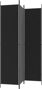 vidaXL vidaXL Parawan 3-panelowy, czarny, 150x220 cm, tkanina 5