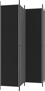 vidaXL vidaXL Parawan 4-panelowy, czarny, 200x220 cm, tkanina 5