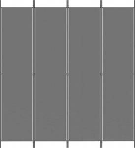 vidaXL vidaXL Parawan 4-panelowy, antracytowy, 200x220 cm, tkanina 3
