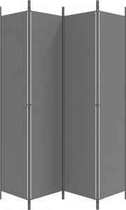 vidaXL vidaXL Parawan 4-panelowy, antracytowy, 200x220 cm, tkanina 4
