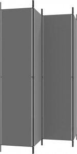 vidaXL vidaXL Parawan 4-panelowy, antracytowy, 200x220 cm, tkanina 5