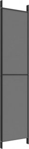 vidaXL vidaXL Parawan 4-panelowy, antracytowy, 200x220 cm, tkanina 6