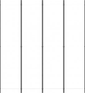 vidaXL vidaXL Parawan 4-panelowy, biały, 200x220cm, tkanina 3