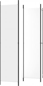 vidaXL vidaXL Parawan 4-panelowy, biały, 200x220cm, tkanina 5