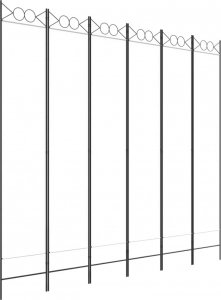 vidaXL vidaXL Parawan 6-panelowy, biały, 240x220 cm, tkanina 2