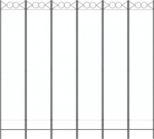 vidaXL vidaXL Parawan 6-panelowy, biały, 240x220 cm, tkanina 3