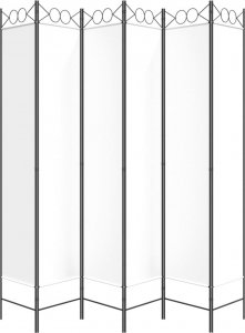 vidaXL vidaXL Parawan 6-panelowy, biały, 240x220 cm, tkanina 4