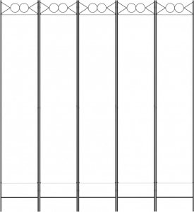 vidaXL vidaXL Parawan 5-panelowy, biały, 200x220 cm, tkanina 3
