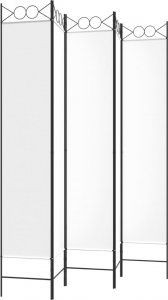 vidaXL vidaXL Parawan 5-panelowy, biały, 200x220 cm, tkanina 5