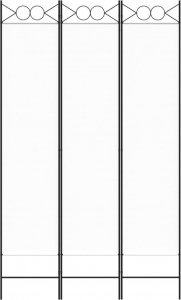 vidaXL vidaXL Parawan 3-panelowy, biały, 120x200 cm, tkanina 3