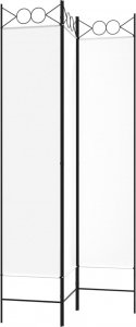 vidaXL vidaXL Parawan 3-panelowy, biały, 120x200 cm, tkanina 5