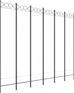 vidaXL vidaXL Parawan 6-panelowy, biały, 240x200 cm, tkanina 2
