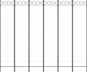 vidaXL vidaXL Parawan 6-panelowy, biały, 240x200 cm, tkanina 3