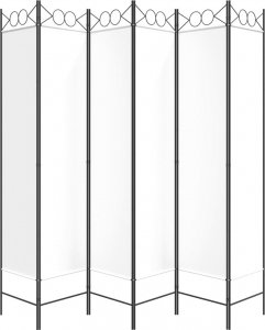 vidaXL vidaXL Parawan 6-panelowy, biały, 240x200 cm, tkanina 4