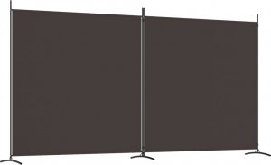 vidaXL vidaXL Parawan 2-panelowy, brązowy, 348x180 cm, tkanina 2