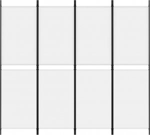 vidaXL vidaXL Parawan 4-panelowy, biały, 200 x 180 cm, tkanina 3