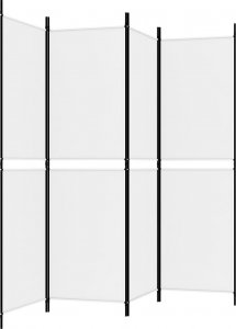 vidaXL vidaXL Parawan 4-panelowy, biały, 200 x 180 cm, tkanina 4